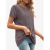 imageATHMILE Womens T Shirt Summer Tops Short Sleeve Fashion Basic Casual Oversized Beach Vacation Clothes 2025 TrendyGrey Purple