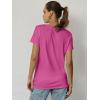 imageATHMILE Womens T Shirt Summer Tops Short Sleeve Fashion Basic Casual Oversized Beach Vacation Clothes 2025 TrendyHot Pink