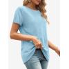 imageATHMILE Womens T Shirt Summer Tops Short Sleeve Fashion Basic Casual Oversized Beach Vacation Clothes 2025 TrendyLight Blue