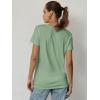 imageATHMILE Womens T Shirt Summer Tops Short Sleeve Fashion Basic Casual Oversized Beach Vacation Clothes 2025 TrendyLight Green