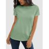 imageATHMILE Womens T Shirt Summer Tops Short Sleeve Fashion Basic Casual Oversized Beach Vacation Clothes 2025 TrendyLight Green