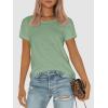 imageATHMILE Womens T Shirt Summer Tops Short Sleeve Fashion Basic Casual Oversized Beach Vacation Clothes 2025 TrendyLight Green