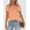 imageATHMILE Womens T Shirt Summer Tops Short Sleeve Fashion Basic Casual Oversized Beach Vacation Clothes 2025 TrendyLight Orange