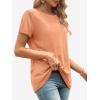 imageATHMILE Womens T Shirt Summer Tops Short Sleeve Fashion Basic Casual Oversized Beach Vacation Clothes 2025 TrendyLight Orange