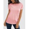imageATHMILE Womens T Shirt Summer Tops Short Sleeve Fashion Basic Casual Oversized Beach Vacation Clothes 2025 TrendyLight Pink