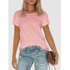 imageATHMILE Womens T Shirt Summer Tops Short Sleeve Fashion Basic Casual Oversized Beach Vacation Clothes 2025 TrendyLight Pink