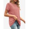imageATHMILE Womens T Shirt Summer Tops Short Sleeve Fashion Basic Casual Oversized Beach Vacation Clothes 2025 TrendyPink