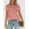 imageATHMILE Womens T Shirt Summer Tops Short Sleeve Fashion Basic Casual Oversized Beach Vacation Clothes 2025 TrendyPink