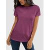 imageATHMILE Womens T Shirt Summer Tops Short Sleeve Fashion Basic Casual Oversized Beach Vacation Clothes 2025 TrendyPink Red