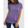 imageATHMILE Womens T Shirt Summer Tops Short Sleeve Fashion Basic Casual Oversized Beach Vacation Clothes 2025 TrendyPurple