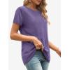imageATHMILE Womens T Shirt Summer Tops Short Sleeve Fashion Basic Casual Oversized Beach Vacation Clothes 2025 TrendyPurple