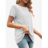 imageATHMILE Womens T Shirt Summer Tops Short Sleeve Fashion Basic Casual Oversized Beach Vacation Clothes 2025 TrendyWhite