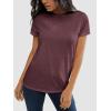imageATHMILE Womens T Shirt Summer Tops Short Sleeve Fashion Basic Casual Oversized Beach Vacation Clothes 2025 TrendyWine Red