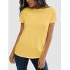 imageATHMILE Womens T Shirt Summer Tops Short Sleeve Fashion Basic Casual Oversized Beach Vacation Clothes 2025 TrendyYellow