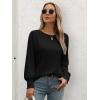 imageATHMILE Long Sleeve Tops for Women 2025 Spring Fashion T Shirts for Women Crewneck Casual Loose Shirts Basic TeeBlack