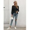 imageATHMILE Long Sleeve Tops for Women 2025 Spring Fashion T Shirts for Women Crewneck Casual Loose Shirts Basic TeeBlack