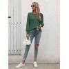 imageATHMILE Long Sleeve Tops for Women 2025 Spring Fashion T Shirts for Women Crewneck Casual Loose Shirts Basic TeeGreen