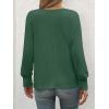 imageATHMILE Long Sleeve Tops for Women 2025 Spring Fashion T Shirts for Women Crewneck Casual Loose Shirts Basic TeeGreen