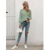 imageATHMILE Long Sleeve Tops for Women 2025 Spring Fashion T Shirts for Women Crewneck Casual Loose Shirts Basic TeeGrey Green