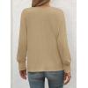 imageATHMILE Long Sleeve Tops for Women 2025 Spring Fashion T Shirts for Women Crewneck Casual Loose Shirts Basic TeeLight Brown