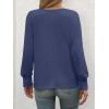 imageATHMILE Long Sleeve Tops for Women 2025 Spring Fashion T Shirts for Women Crewneck Casual Loose Shirts Basic TeeNavy Blue