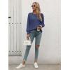 imageATHMILE Long Sleeve Tops for Women 2025 Spring Fashion T Shirts for Women Crewneck Casual Loose Shirts Basic TeeNavy Blue