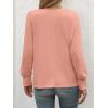imageATHMILE Long Sleeve Tops for Women 2025 Spring Fashion T Shirts for Women Crewneck Casual Loose Shirts Basic TeePink