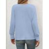 imageATHMILE Long Sleeve Tops for Women 2025 Spring Fashion T Shirts for Women Crewneck Casual Loose Shirts Basic TeeSky Blue