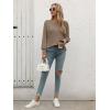 imageATHMILE Long Sleeve Tops for Women 2025 Spring Fashion T Shirts for Women Crewneck Casual Loose Shirts Basic TeeTaupe