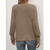 imageATHMILE Long Sleeve Tops for Women 2025 Spring Fashion T Shirts for Women Crewneck Casual Loose Shirts Basic TeeTaupe