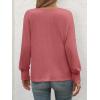 imageATHMILE Long Sleeve Tops for Women 2025 Spring Fashion T Shirts for Women Crewneck Casual Loose Shirts Basic TeeWatermelon Red