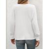 imageATHMILE Long Sleeve Tops for Women 2025 Spring Fashion T Shirts for Women Crewneck Casual Loose Shirts Basic TeeWhite