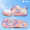 imageATHMILE Water Shoes for Women Men QuickDry Lightweight Barefoot Beach Pool Aqua Shoes for Swim Hiking Snorkeling KayakA Pink Purple