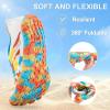 imageATHMILE Water Shoes for Women Men QuickDry Lightweight Barefoot Beach Pool Aqua Shoes for Swim Hiking Snorkeling KayakA White Colorful