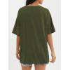 imageATHMILE Womens Oversized T Shirts Loose Fit Crewneck Short Sleeve Tops Summer Casual Blouse Y2K 2025 Basic Tee BeachArmygreen