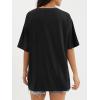 imageATHMILE Womens Oversized T Shirts Loose Fit Crewneck Short Sleeve Tops Summer Casual Blouse Y2K 2025 Basic Tee BeachBlackp