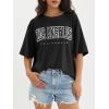 imageATHMILE Womens Oversized T Shirts Loose Fit Crewneck Short Sleeve Tops Summer Casual Blouse Y2K 2025 Basic Tee BeachBlackp