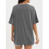 imageATHMILE Womens Oversized T Shirts Loose Fit Crewneck Short Sleeve Tops Summer Casual Blouse Y2K 2025 Basic Tee BeachDarkgrey
