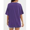 imageATHMILE Womens Oversized T Shirts Loose Fit Crewneck Short Sleeve Tops Summer Casual Blouse Y2K 2025 Basic Tee BeachDarkpurple