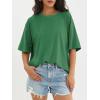 imageATHMILE Womens Oversized T Shirts Loose Fit Crewneck Short Sleeve Tops Summer Casual Blouse Y2K 2025 Basic Tee BeachForest