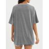 imageATHMILE Womens Oversized T Shirts Loose Fit Crewneck Short Sleeve Tops Summer Casual Blouse Y2K 2025 Basic Tee BeachGrey