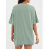 imageATHMILE Womens Oversized T Shirts Loose Fit Crewneck Short Sleeve Tops Summer Casual Blouse Y2K 2025 Basic Tee BeachGrey Green