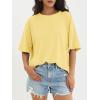 imageATHMILE Womens Oversized T Shirts Loose Fit Crewneck Short Sleeve Tops Summer Casual Blouse Y2K 2025 Basic Tee BeachLemon