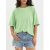imageATHMILE Womens Oversized T Shirts Loose Fit Crewneck Short Sleeve Tops Summer Casual Blouse Y2K 2025 Basic Tee BeachMintgreen