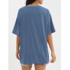 imageATHMILE Womens Oversized T Shirts Loose Fit Crewneck Short Sleeve Tops Summer Casual Blouse Y2K 2025 Basic Tee BeachNavy