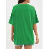 imageATHMILE Womens Oversized T Shirts Loose Fit Crewneck Short Sleeve Tops Summer Casual Blouse Y2K 2025 Basic Tee BeachSaint Patrick Green