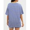 imageATHMILE Womens Oversized T Shirts Loose Fit Crewneck Short Sleeve Tops Summer Casual Blouse Y2K 2025 Basic Tee BeachStriped Blue  White