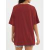 imageATHMILE Womens Oversized T Shirts Loose Fit Crewneck Short Sleeve Tops Summer Casual Blouse Y2K 2025 Basic Tee BeachWinered