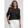 imageATHMILE Womens Sweaters Knit Long Sleeve Pullover Tops Trendy Dressy Business Casual Winter Clothes Outfit Fashion 2025Black