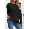 imageATHMILE Womens Sweaters Knit Long Sleeve Pullover Tops Trendy Dressy Business Casual Winter Clothes Outfit Fashion 2025Black